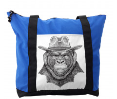 Old Monkey in a Cowboy Hat Shoulder Bag