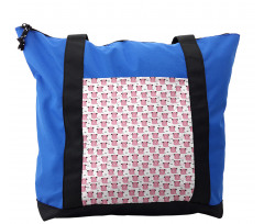 Pigs Polka Dots Lines Shoulder Bag