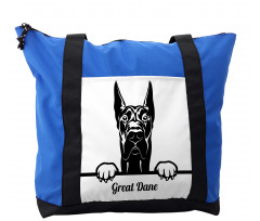 Peeking Big Breed Dog Shoulder Bag