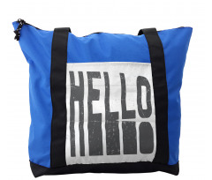 Hello Grunge Typography Art Shoulder Bag