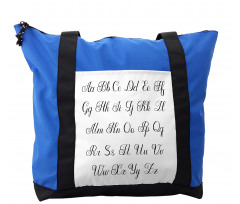 Monochrome Cursive ABC Shoulder Bag