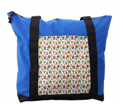 Cheerful Birds Flowers Shoulder Bag