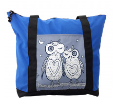 Night Bird Couple Doodle Shoulder Bag