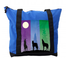 Wolf at Night Howling Shoulder Bag