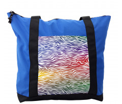 Abstract Zebra Skin Shoulder Bag