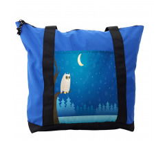 Owl on Tree Branch Art Shoulder Bag