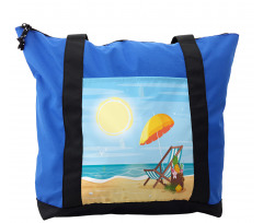 Sea Shore Beach Umbrella Shoulder Bag