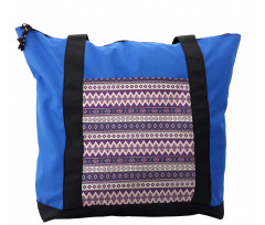 Purple Art Tribal Triangles Shoulder Bag