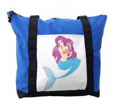 Mermaid with Pink Hair Shoulder Bag