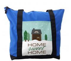 Lodge with Winter Theme Shoulder Bag