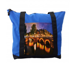 Dutch Canals and Lit Bridges Shoulder Bag