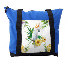 Hibiscus with Wild Birds Shoulder Bag