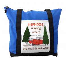 Travel Themed Typography Shoulder Bag