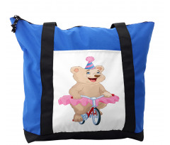Bear in a Tutu on a Bike Shoulder Bag