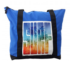 Surf Retro Letters Palms Shoulder Bag