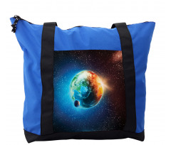 Planet Earth Sun Rays Shoulder Bag