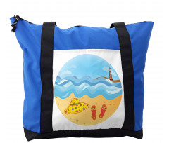 Minimal Doodle Ocean Shoulder Bag