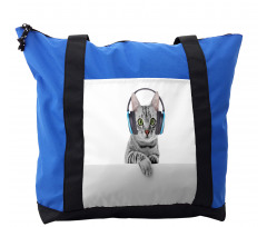 Animal Listening to Music Shoulder Bag