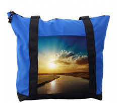 Dreamy Sunset on River Shoulder Bag