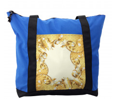 Golden Floral Ornament Shoulder Bag