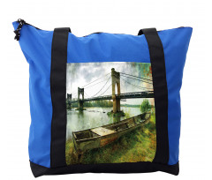 Bridge and Old Boat Shoulder Bag