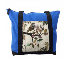 Spring Floral Birds French Shoulder Bag