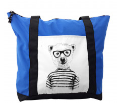 Bear in Glasses Fun Shoulder Bag