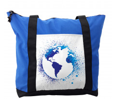 Globe Ink Effect Map Shoulder Bag