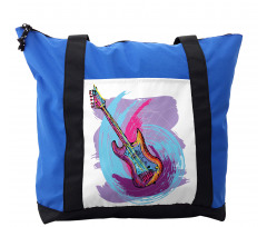 Hand Drawn Guitar Grunge Shoulder Bag
