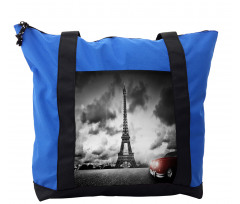 Eiffel Tower Cloudy Day Shoulder Bag