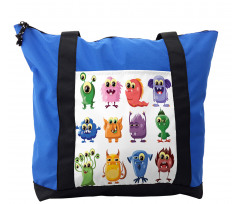 Cartoon Aliens Monsters Shoulder Bag