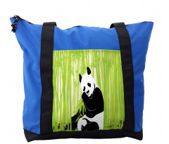 Panda in Bamboo Forest Shoulder Bag