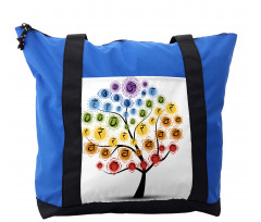 Yoga Tree with Chakras Shoulder Bag