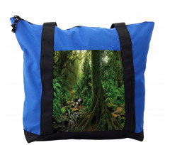 Moss on Trees Stream Shoulder Bag