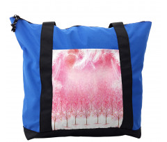 Cherry Trees Feathers Shoulder Bag