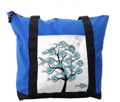 Sea Animals on Tree Theme Shoulder Bag