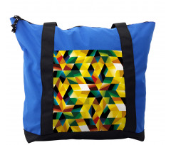 Geometric Green Shoulder Bag