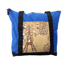 Love in Paris Flowers Shoulder Bag