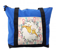 Cartoon Mom and Kid Shoulder Bag