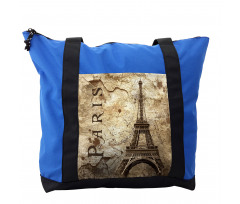 Eiffel Tower on Grunge Wall Shoulder Bag