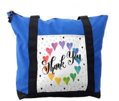 Thank You Words Color Shoulder Bag