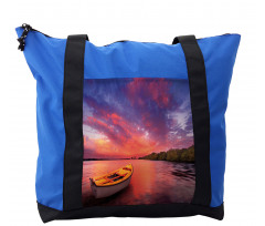 Sea Coast with a Rowboat Shoulder Bag