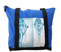 Ocean Jellyfish Paisley Shoulder Bag
