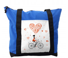 Romantic Cyclist Girl Shoulder Bag