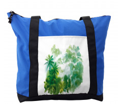 Watercolor Forest Image Shoulder Bag