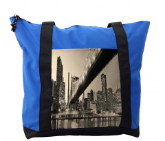 NYC Night Bridge View Shoulder Bag
