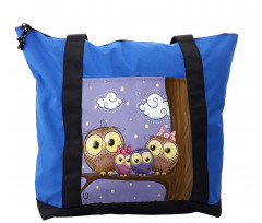 Cartoon Style Owl Family Shoulder Bag