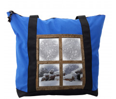 Rustic Snowy Woodsy Frame Shoulder Bag