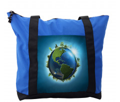 Blue Seas Fresh Continent Shoulder Bag