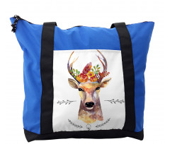 Watercolor Deer Rustic Shoulder Bag